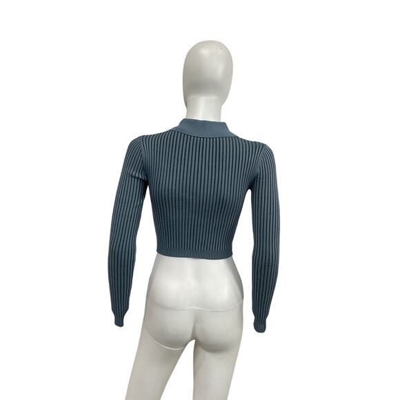 Simkhai 'Sol' Blue Rayon Crop Top Size XS - Picture 3 of 5